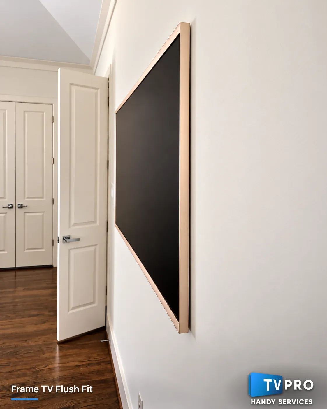 Samsung The Frame TV flush wall mount installation