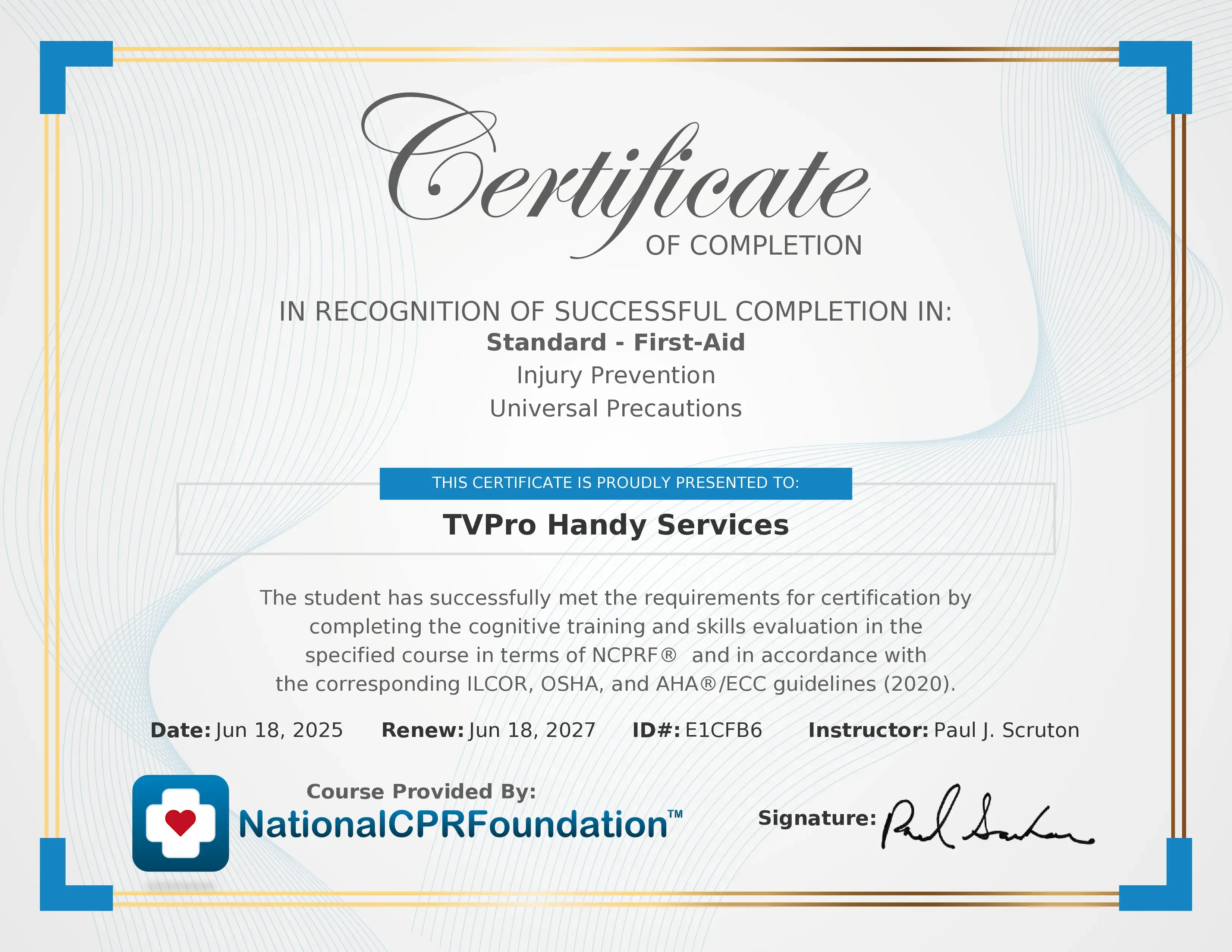 Professional Certification