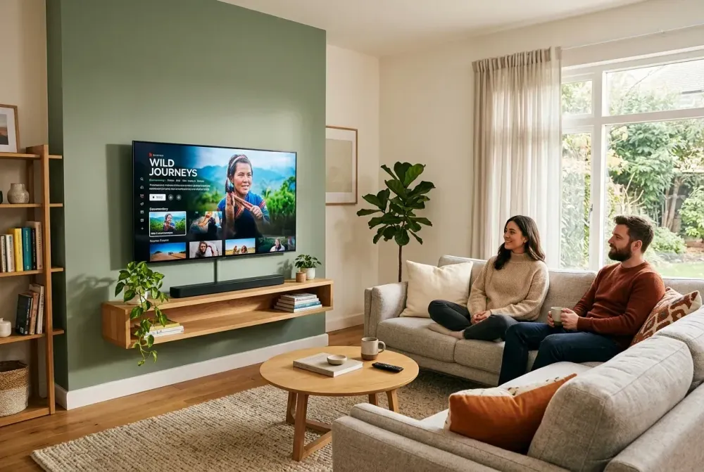Best Height to Mount a TV in a Living Room, Bedroom, Fireplace or Office Image
