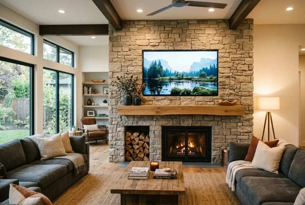 Can You Mount a TV Above a Fireplace? Pros, Cons and Best Options Image